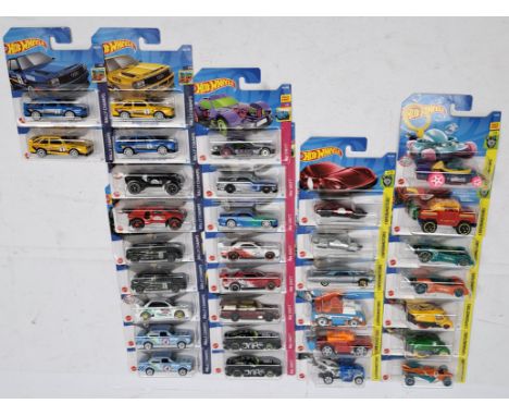 Mattel Hot Wheels 2022 Main Line complete sets x3, sets comprise of Rally Champs (cars 1-5, including harder to find Treasure