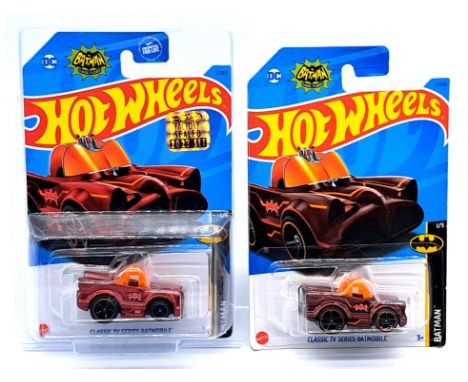 Mattel Hot Wheels 2023 Batman Super Treasure Hunt Classic TV Series Batmobile, plus chase car, within Excellent sealed packag