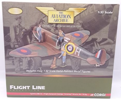 Corgi Aviation Archive, a boxed 1:32 Scale US33906 (Flight Line Collection) Spitfire Mk IA Flight Sergeant George "Grumpy" Un