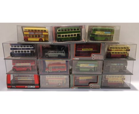 Corgi, a boxed Group of Original Omnibus 1:76 Scale Models. Includes 40901 MCW Orion (BMMO) - Chesterfield Transport with oth