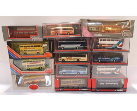 Corgi Original Omnibus &amp; EFE, a boxed Group of 1:76 Scale Bus Models. Includes 40305 Burlingham Seagull - Yelloway with o