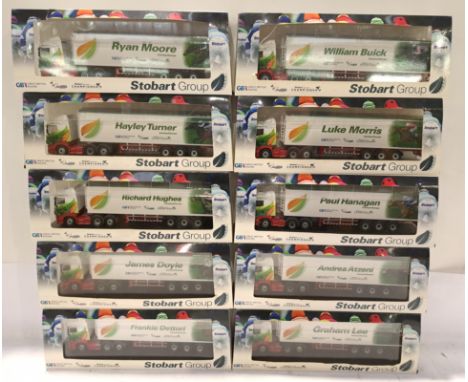 Oxford Diecast, a boxed Group of 1:76 Scale Stobart Group #JockeyChamps Models. Includes 76SHL15WF Stobart William Buick with