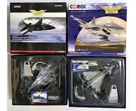 Corgi Aviation Archive, a boxed pair of 1:72 scale Military Aircraft comprising of AA36408 Eurofighter Typhoon FGR.4 &amp; AA