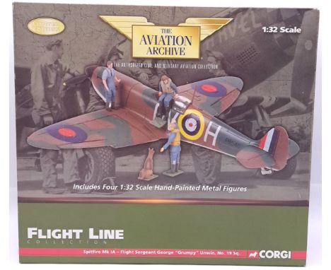 Corgi Aviation Archive, a boxed 1:32 Scale US33906 (Flight Line Collection) Spitfire Mk IA Flight Sergeant George "Grumpy" Un