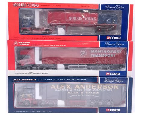 Corgi, a boxed 1:50 scale Haulage group to include CC12414 Volvo FH Bulker "Alex Anderson" and others. Although unchecked for