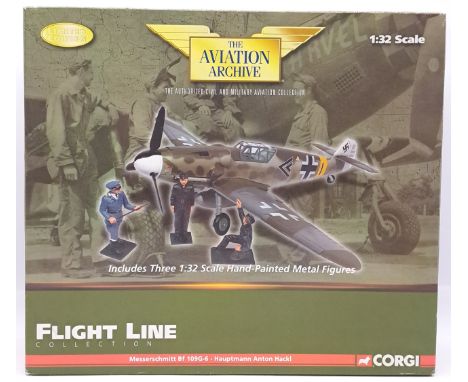 Corgi Aviation Archive, a boxed 1/32nd Scale US34907 (Flight Line Collection Messerschmitt Bf109G-6: Hauptmann Anton Hackl &a