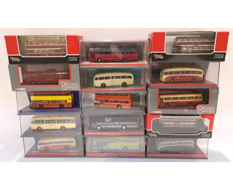 Corgi, a boxed Group of Original Omnibus 1:76 Scale Models. Includes OM41107 Leyland PD3/ East Lancs - Ramsbottom U.D.C. with