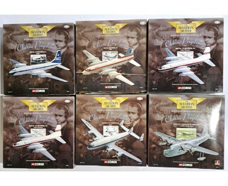 Corgi Aviation Archive, a boxed "Classic Propliners" Series group of 1:144 scale Aircraft to include AA48802 Short S.25 Sunde