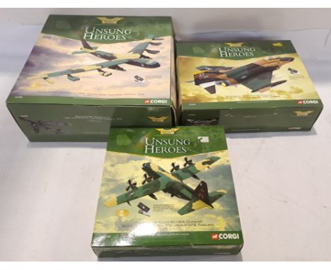 Corgi Aviation Archive, a boxed Group of Mixed Scale Unsung Heroes Series Models. Includes McDonnell Douglas F-4C Phantom II 