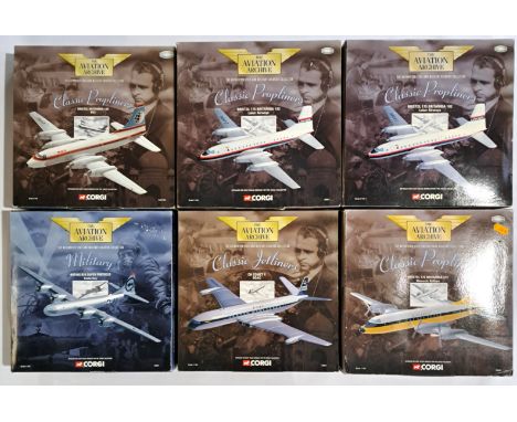 Corgi Aviation Archive, a boxed "Military Air Power", "Classic Propliners" &amp; "Classic Jetliners" Series group of 1:144 sc