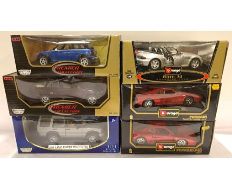 Bburago &amp; Motor Max, a boxed Group of 1:18 Scale Commercial Vehicles. Includes 3019 Ferrari Testarossa (1984) with others