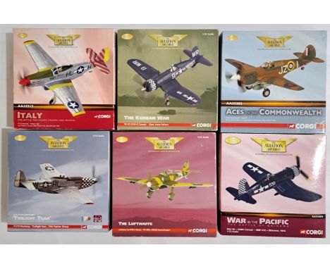 Corgi Aviation Archive, a boxed group of 1:72 scale Military Aircraft to include AA33009 (War IN The Pacific - The Battle Of 