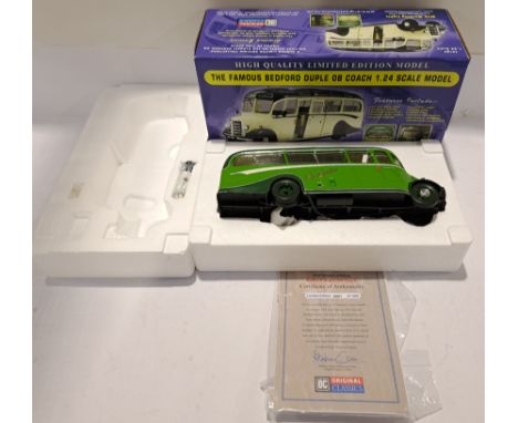OC Original Classics, a boxed The Famous Bedford Duple OB Coach 1:24 Scale Model. Although unchecked for completeness conditi