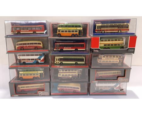 Corgi, a boxed Group of Original Omnibus 1:76 Scale Models. Includes 43115 Leyland Lynx MKI PMT Interurban X64 (1998 Centenar