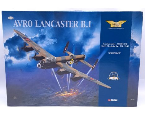 Corgi Aviation Archive, a boxed 1:72 scale AA32603 Avro Lancaster - R5508/KM-B. Although not checked for completeness, condit