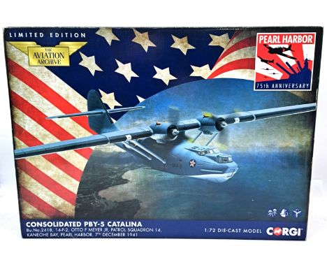 Corgi Aviation Archive, a boxed 1:72 scale AA36110 (Pearl Harbor 75th Anniversary) Consolidated PBY-5 Catalina. Although not 