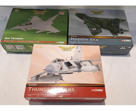 Corgi Aviation Archive, a boxed Trio of 1:72 Scale Military Jet Fighters. Includes AA33606 Panavia Tornado GR.4A. No.13 Squad