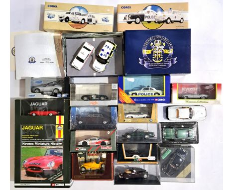 Corgi, Matchbox, Kyosho, Brumm and similar, a boxed (one unboxed) mainly Jaguar related group to include Kyosho No.03061S Jag