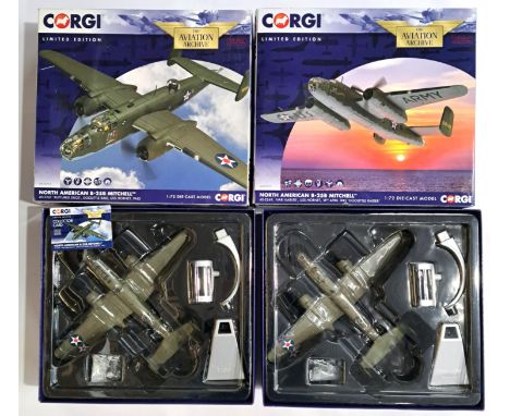 Corgi Aviation Archive, a boxed pair of 1:72 scale Military Aircraft comprising of AA35312 North American B-25B Mitchell Bomb