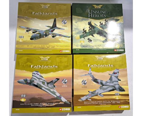 Corgi Aviation Archive 'Unsung Heroes' &amp; 'Falklands 20th Anniversary' series' a boxed 1:144 scale group to include; AA316