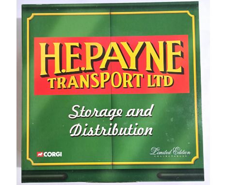 Corgi a boxed CC99147 H.E. Payne (Transport) Ltd Set to include Scania Topline Tractor Unit, Volvo FH Globetrotter Tractor Un