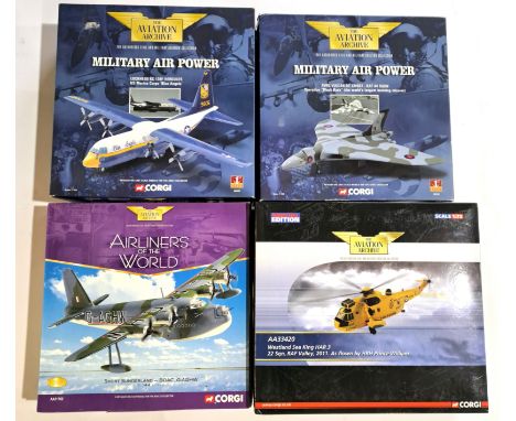 Corgi Aviation Archive, a boxed group of 1:72 &amp; 1:144 scale mainly Military Aircraft to include AA33420 Westland Sea King