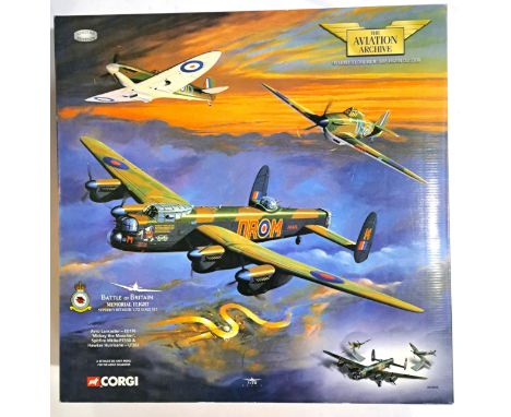 Corgi Aviation Archive, a boxed 1:72 scale AA32602 The Battle of Britain Memorial Flight Set including Avro Lancaster - EE176