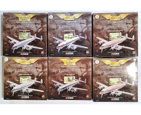 Corgi Aviation Archive, a boxed "Frontier Airliners" Series group of 1:144 scale Aircraft to include AA47508 Lockheed Constel