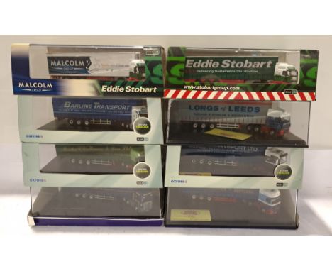 Oxford Diecast, a boxed Group of 1:76 Scale Haulage Company Series Models. Includes SP056 Stobart Truck - Volvo FH Stobart wi