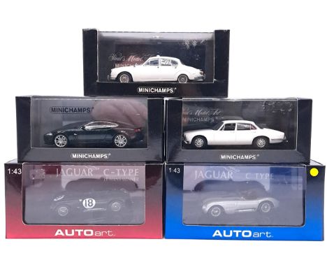 Minichamps &amp; Autoart, a boxed group to include Minichamps Jaguar XJ12 Series II, Autoart Jaguar C-Type (Le Mans Winner) a