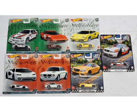 Mattel Hot Wheels Premium Spettacolare set 1-5, to include 1- Alfa Romeo 155 V6 Ti, 2- Lancia Stratos, 3- Lamborghini Countac