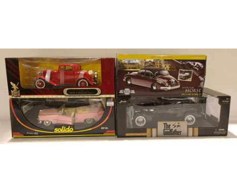 Road Signature, Jada Toys &amp; Similar, a boxed Group of Mixed Scale Commercial Vehicles. Includes "The Godfather" '40 Cadil