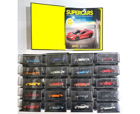 Panini "Supercars" Collection, a group of 1:43 scale Supercar models with accompanying magazine's complete with binder. X20 m