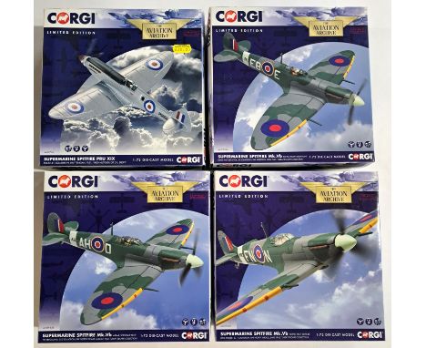 Corgi Aviation Archive, a boxed &nbsp;1:72 scale Spitfire group to include AA38706 Supermarine Spitfire PRU XIX "High Altitud