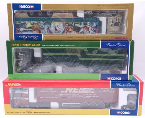 Corgi, a boxed 1:50 scale Haulage group to include CC12104 Renault Premium Curtainside "Strongserve Ltd" and others. Although