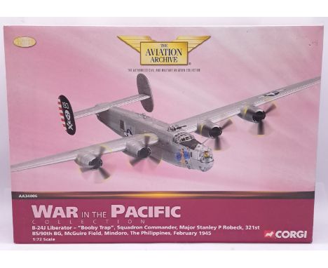 Corgi Aviation Archive, a boxed 1/72nd scale AA34006 "War in the Pacific Collection" a B-24J Liberator "Booby Trap" The Phili