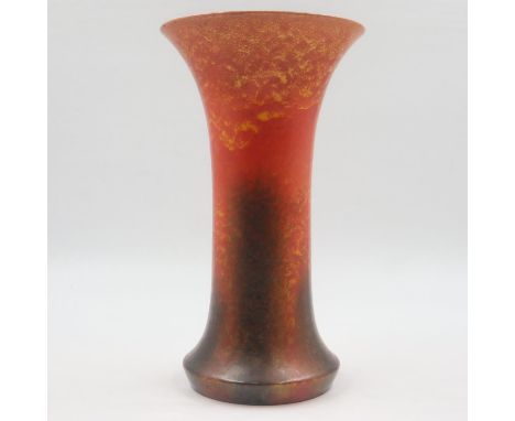 Pilkingtons Royal Lancastrian large vase in the 2100 shape in uranium glaze, hairline crack, H: 29 cm. Not available for in-h
