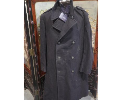 Lancashire Constabulary Police Officers overcoat, with further numbered epaulettes and Long service medal. Donald Palmer, no 
