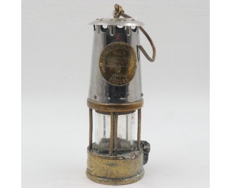 Eccles type 6 safety miners lamp. UK P&amp;P Group 2 (£20+VAT for the first lot and £4+VAT for subsequent lots) 