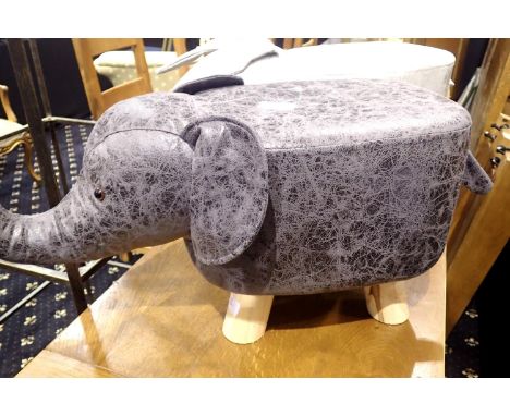 Elephant footstool. Not available for in-house P&amp;P, contact Paul O'Hea at Mailboxes on 01925 659133 