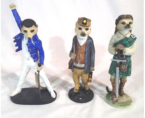 Three boxed Country Artists Magnificent Meerkat figurines Snowman, William and Davy. P&amp;P Group 3 (£25+VAT for the first l