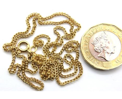 18ct gold neck chain, L: 58 cm, 5.0g. P&amp;P Group 1 (£14+VAT for the first lot and £1+VAT for subsequent lots) 