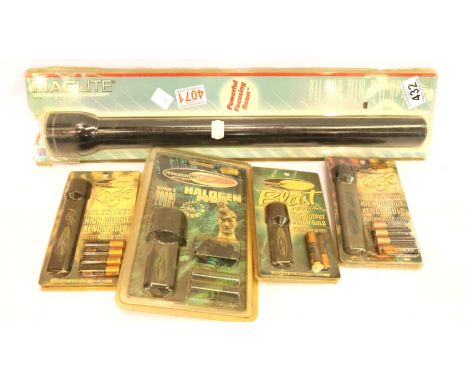 New old stock torches including a six-cell Maglite. P&amp;P Group 2 (£18+VAT for the first lot and £3+VAT for subsequent lots