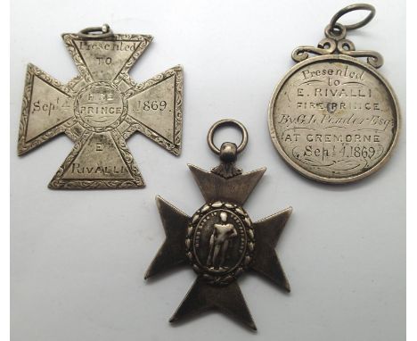 Three Victorian silver and white metal fobs.  P&amp;P Group 1 (£14+VAT for the first lot and £1+VAT for subsequent lots) 