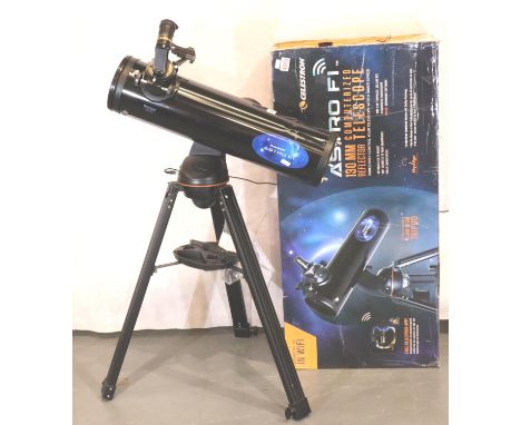 Celestron Astro Fi computerised telescope with 130mm reflector, includes 8-24mm zoom eyepiece 1.25?, wireless control through