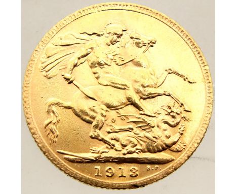 1913 George V full sovereign in good condition. P&amp;P Group 1 (£14+VAT for the first lot and £1+VAT for subsequent lots) 