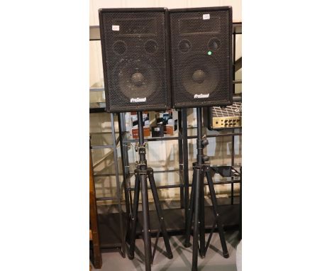 Prosound PS120 pair of large speakers with tripods. Not available for in-house P&amp;P, contact Paul O'Hea at Mailboxes on 01