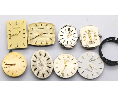 Eight assorted ladies Longines wristwatch movements. P&amp;P Group 1 (£14+VAT for the first lot and £1+VAT for subsequent lot