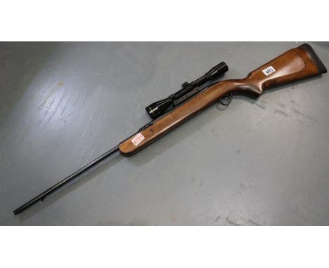 BSA Airsporter 22 air rifle no GL26962 with Nikko Stirling scope. P&amp;P Group 3 (£25+VAT for the first lot and £5+VAT for s