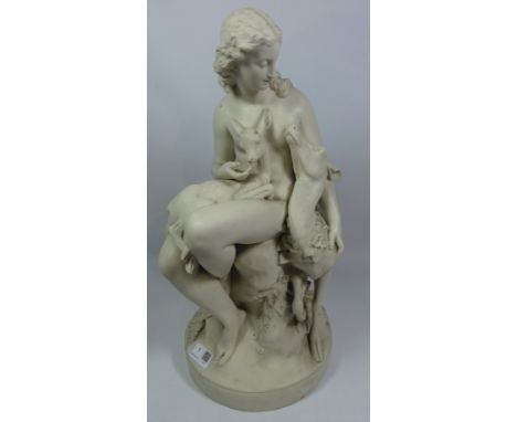 Parian ware model 'Wood Nymph' after C.B Birch 1866, H50cm  Condition Report Click here for further images, condition, auctio